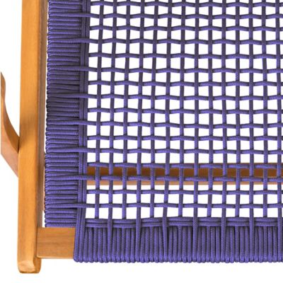 Image showing  24 in. x 31 in. x 29 in. Vega Natural Stain Chair, Navy