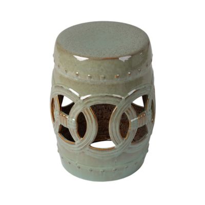 Image showing  Medallion Ceramic Garden Stool, Green, 63614