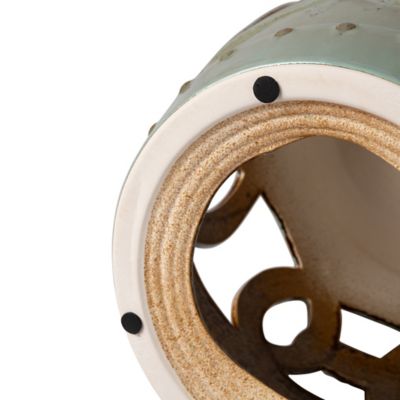 Image showing  Medallion Ceramic Garden Stool, Green, 63614