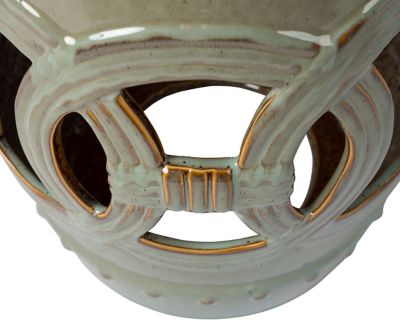 Image showing  Medallion Ceramic Garden Stool, Green, 63614