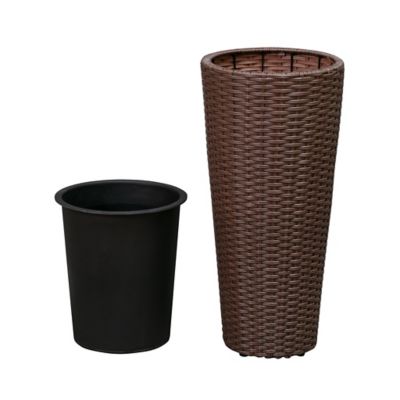 Image showing  Wicker Noah Round Planters, 2 pk.