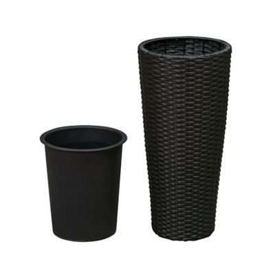 Image showing  Wicker Noah Round Planters, 2 pk.