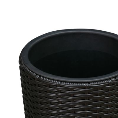 Image showing  Wicker Noah Round Planters, 2 pk.