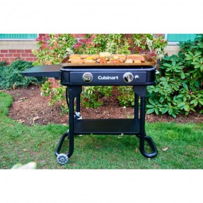 Image showing 5 th Cuisinart 2-Burner Propane Gas Flat Top Griddle, 644 sq. in., Black