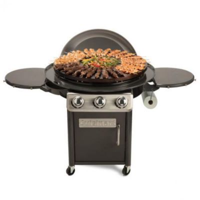 Image showing  3-Burner XL Outdoor Propane Gas Flat Top Griddle Cooking Center, 706 sq. in., Black