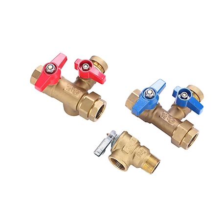 Paragon Outdoor 3/4 in. Universal Brass Tankless Water Heater Isolation Valve Service Kit