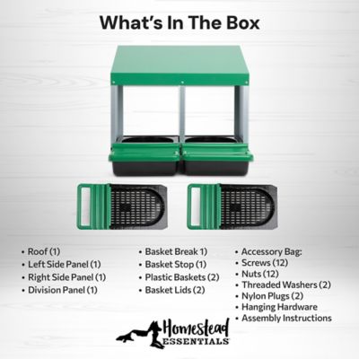 Image showing 7 th Homestead Essentials Classic 2-Compartment Chicken Nesting Box with Perch Lids