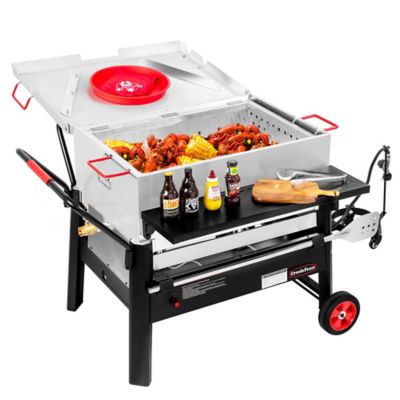 Creole Feast 135,000 BTU 150 qt. Double Sack Crawfish Boiler, Outdoor Stove Propane Gas Cooker for Crawfish Season, CFB2001