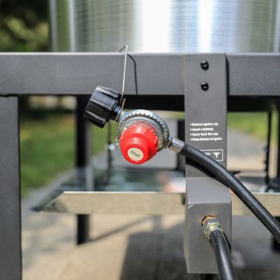 Image showing 5 th Creole Feast 100 qt. Seafood Boiling Kit with Strainer, Aluminum Propane Gas Boiler, 100,000 BTU, 10 PSI Regulator