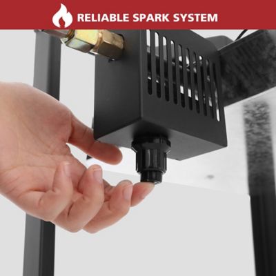 Image showing 7 th Creole Feast 80 qt. Seafood Boiling Kit with Strainer, Aluminum Propane Gas Boiler, 100,000 BTU, 10 PSI Regulator