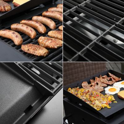 Image showing 6 th Royal Gourmet 4-Burner Propane Gas Portable Grill Griddle Combo, Side Handles for Outdoor Cooking, 40,000 BTU, Black