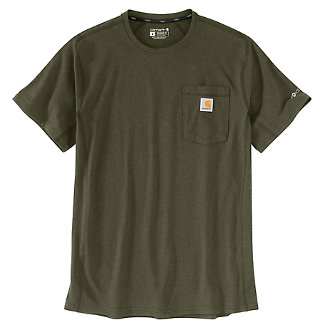Carhartt 104616 Short-Sleeve Force Relaxed Fit Midweight Pocket T-Shirt ...