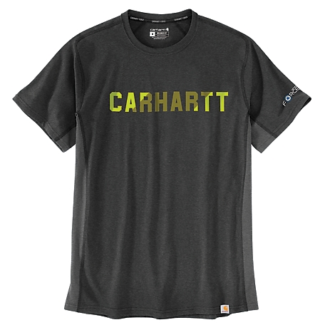 Carhartt Men's Short-Sleeve Force Relaxed Fit Midweight Block Logo Graphic T-Shirt