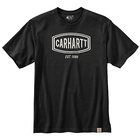Carhartt Men's Short-Sleeve Loose Fit Heavyweight Logo Graphic T-Shirt ...