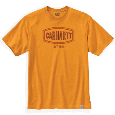 Carhartt Men's Short-Sleeve Loose Fit Heavyweight Logo Graphic T-Shirt