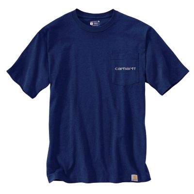Carhartt Men's Short-Sleeve Relaxed Fit Heavyweight Pocket Logo Graphic T-Shirt