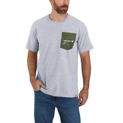 Carhartt Men's Short-Sleeve Relaxed Fit Heavyweight Camo Pocket T-Shirt
