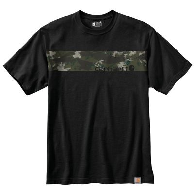 Carhartt Men's Short-Sleeve Relaxed Fit Heavyweight Camo Logo Graphic T-Shirt