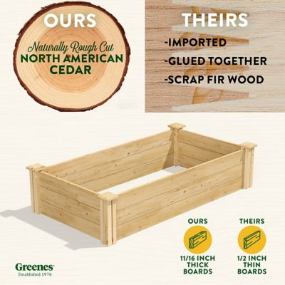 Image showing  Original Cedar Stackable Raised Garden Bed, 2 ft. x 4 ft. x 10.5 in.