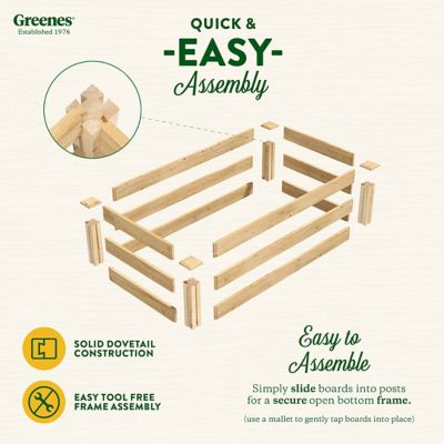 Image showing  Original Cedar Stackable Raised Garden Bed, 2 ft. x 4 ft. x 10.5 in.