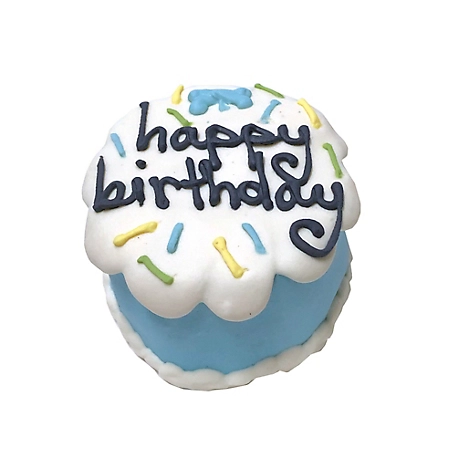 Bubba Rose Biscuit Co. Peanut Butter and Apple Flavor Blue Birthday Baby Dog Cake