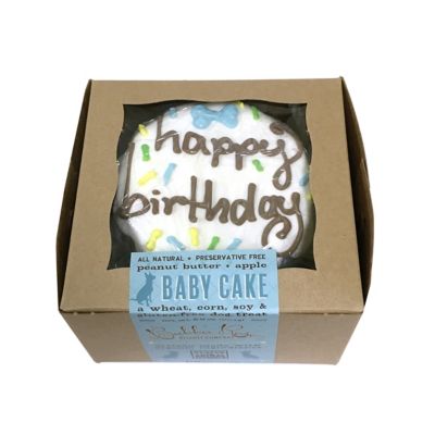Image showing  Peanut Butter and Apple Flavor Blue Birthday Baby Dog Cake