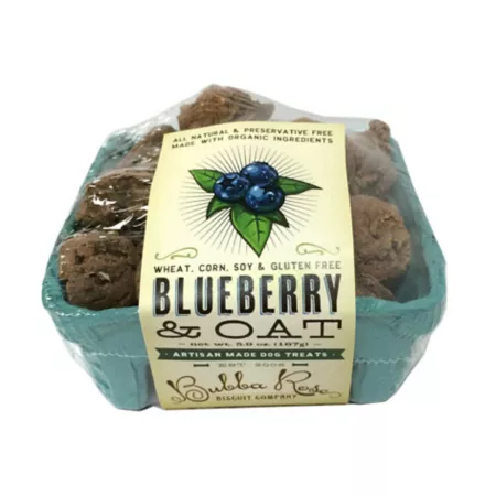 Bubba Rose Biscuit Co Blueberry Flavored Dog Treat Box 5.6 oz. Dog Biscuits & Cookies