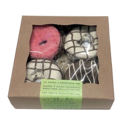 Bubba Rose Biscuit Co. Peanut Butter and Apple Flavor Box of Dog Donuts
