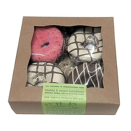 Bubba Rose Biscuit Co. Peanut Butter and Apple Flavor Box of Dog Donuts