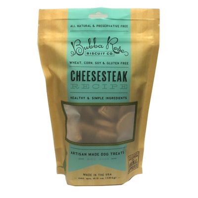 Bubba Rose Biscuit Co. Beef Flavor Cheesesteak Dog Biscuits, 6.5 oz.