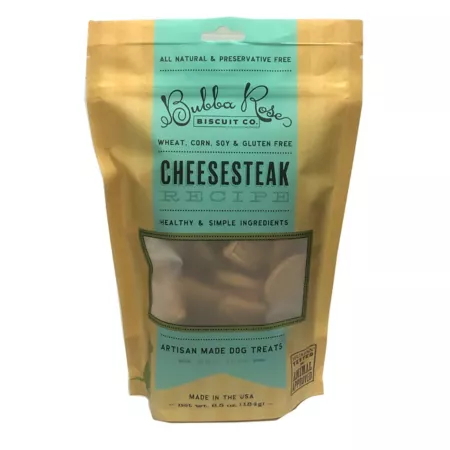 Bubba Rose Biscuit Co Beef Flavor Cheesesteak Dog Biscuits 6.5 oz. Dog Biscuits & Cookies