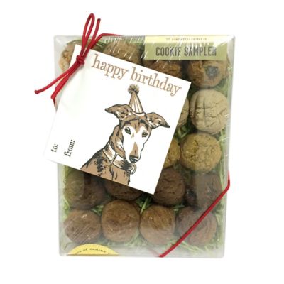 Bubba Rose Biscuit Co. Peanut Butter, Carob, Honey, Vanilla, Cinnamon and Pumpkin Flavor Happy Birthday Gift Card Dog Cookie Box