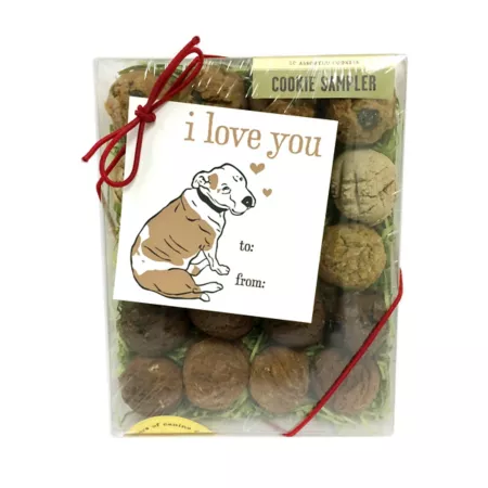 Bubba Rose Biscuit Co Peanut Butter Pumpkin Vanilla and Carob Flavor Gift Card Dog Biscuit Sample Box Dog Biscuits & Cookies