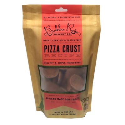 Bubba Rose Biscuit Co. Pizza Flavor Pizza Crust Dog Biscuit Treats, 6.5 oz.