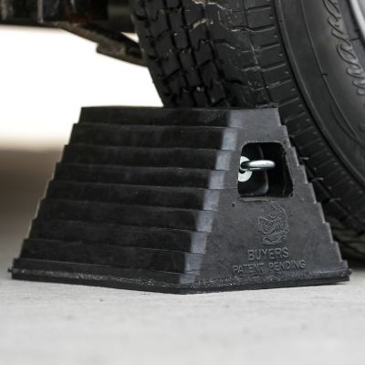 Image showing  6 in. x 8 in. 10 in. Rubber Wheel Chock