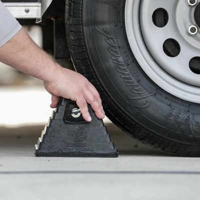 Image showing  6 in. x 8 in. 10 in. Rubber Wheel Chock