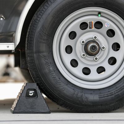 Image showing  6 in. x 8 in. 10 in. Rubber Wheel Chock