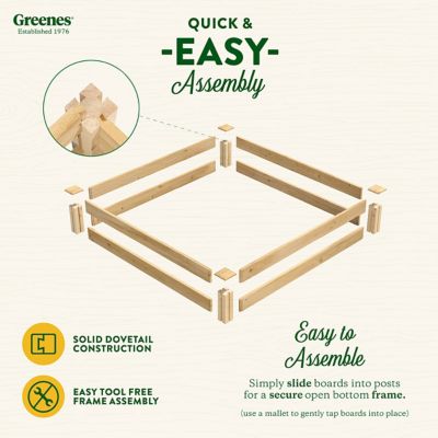 Image showing  Original Cedar Stackable Raised Garden Bed, 4 ft. x 4 ft. x 7 in.