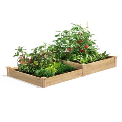 Greenes Original Cedar Stackable Raised Garden Bed, 4 ft. x 8 ft. x 7-10.5 in.