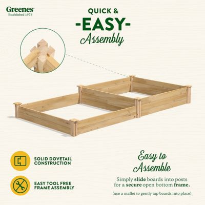Image showing  Original Cedar Stackable Raised Garden Bed, 4 ft. x 8 ft. x 7-10.5 in.
