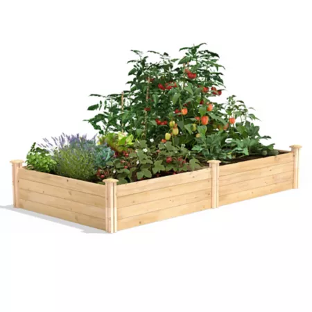 Greenes Original Cedar Stackable Raised Garden Bed 4-ft x 8-ft x 14-in Raised Garden Beds