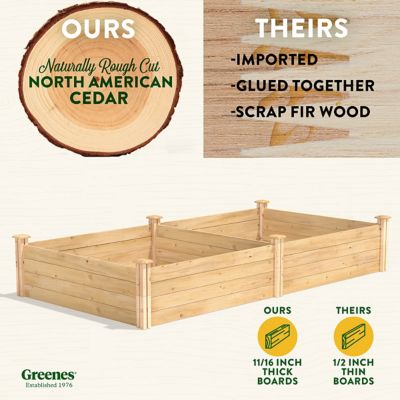 Image showing  Original Cedar Stackable Raised Garden Bed, 4 ft. x 8 ft. x 14 in.