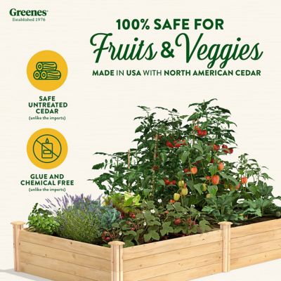 Image showing  Original Cedar Stackable Raised Garden Bed, 4 ft. x 8 ft. x 14 in.