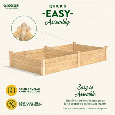 Image showing  Original Cedar Stackable Raised Garden Bed, 4 ft. x 8 ft. x 14 in.