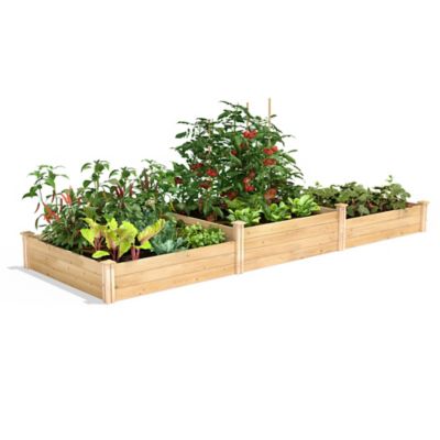 Greenes Original Cedar Stackable Raised Garden Bed, 4 ft. x 12 ft. x 10.5-14 in., Tall Tiers