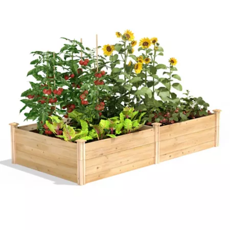 Greenes Original Stackable Cedar Raised Garden Bed 4 ft x 8 ft x 17.5 in. Raised Garden Beds