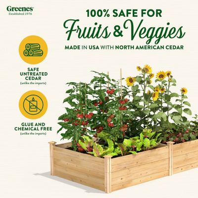 Image showing  Original Cedar Stackable Raised Garden Bed, 4 ft. x 8 ft. x 17.5 in.