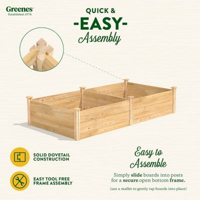 Image showing  Original Cedar Stackable Raised Garden Bed, 4 ft. x 8 ft. x 17.5 in.