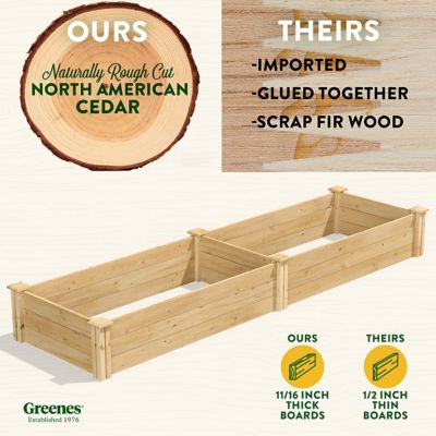 Image showing  Original Cedar Stackable Raised Garden Bed, 2 ft. x 8 ft. x 10.5 in.
