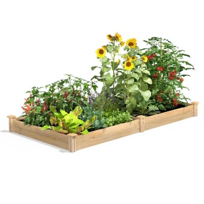 Greenes Original Cedar Stackable Raised Garden Bed, 4 ft. x 8 ft. x 7 in.